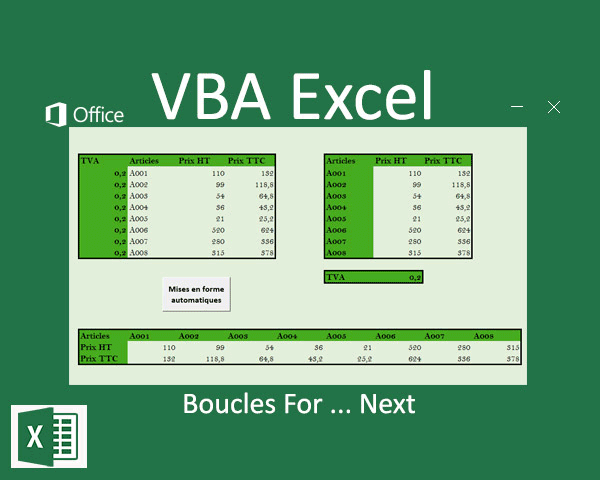 Détection automatique de tableaux Excel grâce aux boucles For Next en VBA