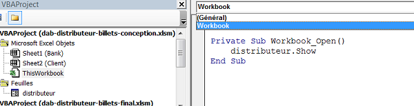 Déclencher actions Visual Basic sur événement ouverture classeur Excel