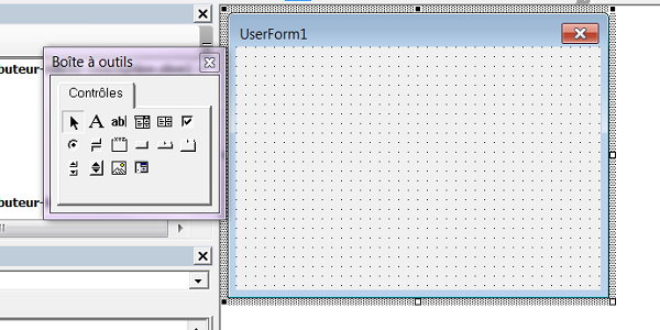 Création formulaire UserForm en Visual Basic Excel