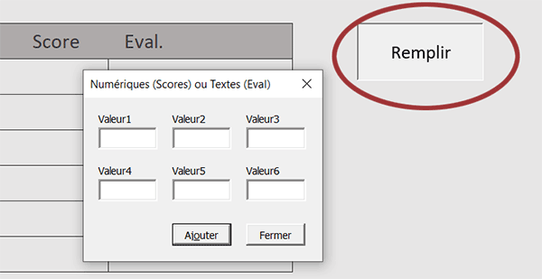 Bouton VBA Excel pour afficher le formulaire de saisie