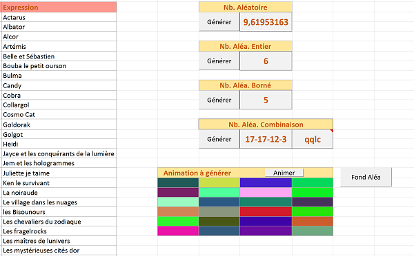 Generer des nombres aléatoires bornés en VBA Excel