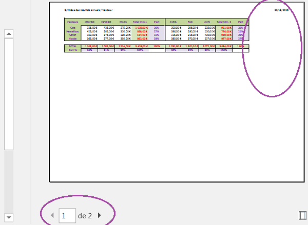 Echelle réduite sur tableau Excel large avec saut de page