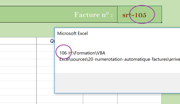 Incrémentation automatique du numéro de facture en VBA Excel