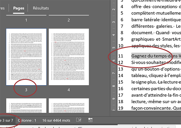 Redémarrer la numérotation des lignes du document Word en début de chaque nouvelle page