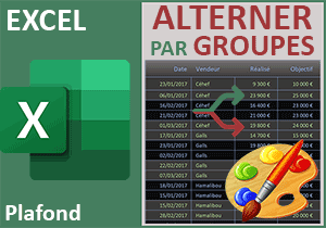 Alterner les couleurs par groupes avec Excel