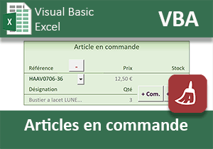 Gérer les articles en cours de commande en VBA Excel