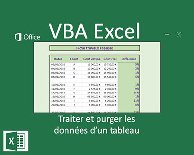 Traitements de tableaux Excel en VBA pour les nettoyer