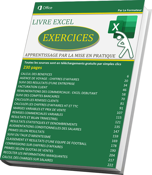 Livre numérique pour apprendre Excel de la base au niveau expert, par les exercices