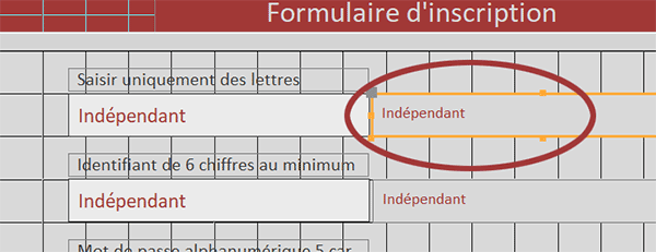 Sélectionner une zone de texte sur un formulaire Access