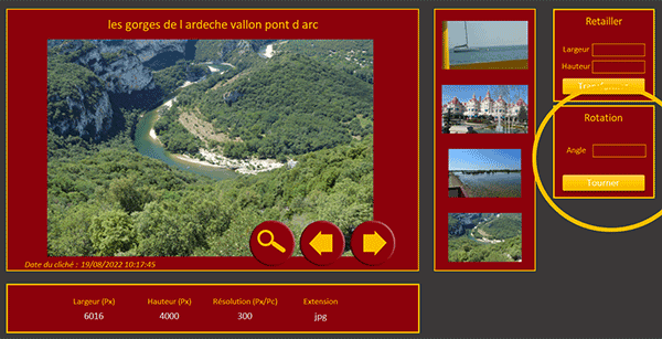 Formulaire VBA Access pour faire des rotations sur des photos