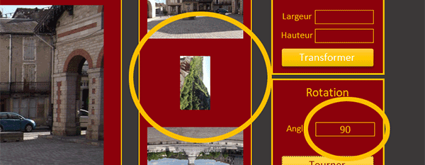 Effets de rotation sur des images en VBA Access