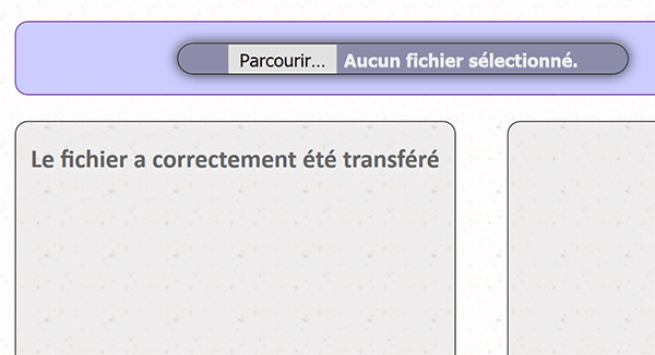 Transférer un fichier client sur le serveur avec bouton Parcourir par Upload Php