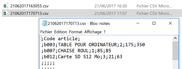 Exportation VBA des données de cellules Excel au format CSV pour archiage des facturations clients