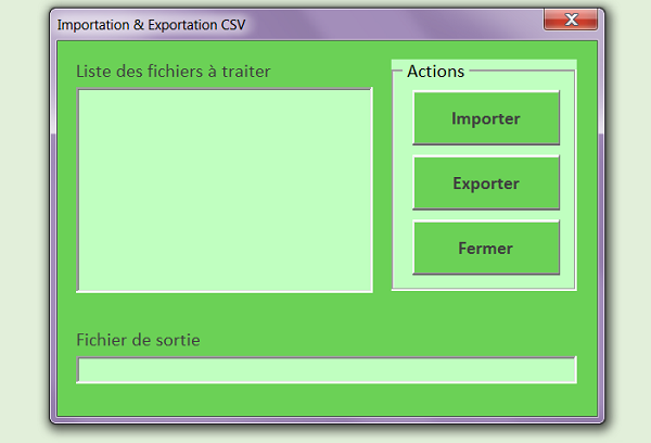 Formulaire VBA pour importer et exporter données externes dans feuille Excel