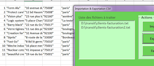Suppression valeurs redondantes importées en VBA Excel