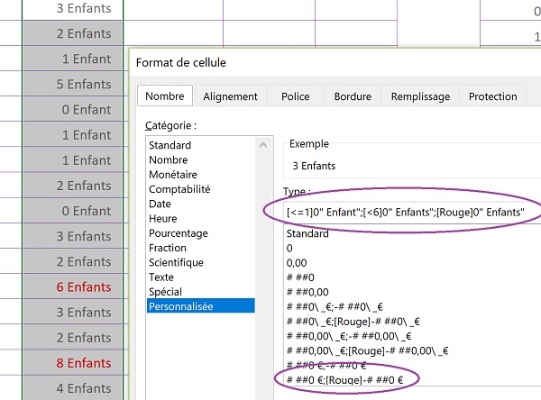 Format de cellule Excel multi-condition pour réaliser accord grammatical et appliquer couleur dynamique