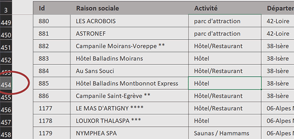 Naviguer rapidement dans les lignes du long tableau Excel en VBA