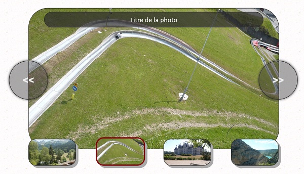 Navigation album photos Javascript au clic sur les vignettes miniatures images