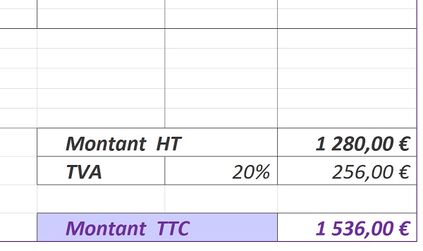 Calculs automatisés sur facture Excel après importation données