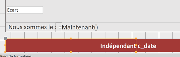 Zones de texte du formulaire Access pour calculer le nombre de jours restants pour atteindre la date anniversaire