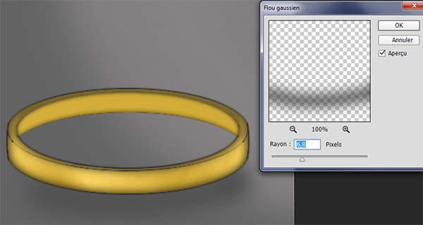 Effet ombre Photoshop avec Flou Gaussien
