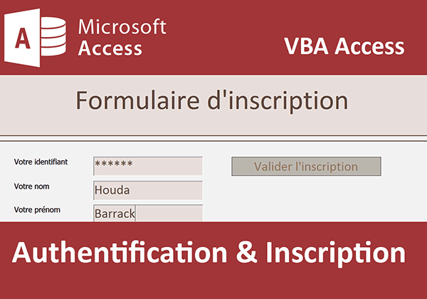 Formulaire Access pour identification et inscription en Visual Basic