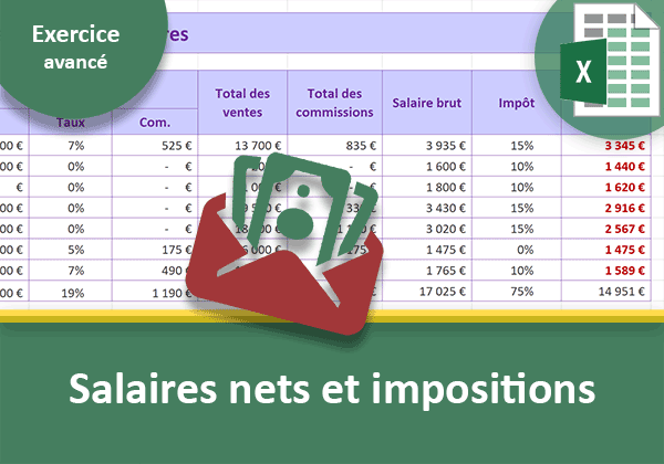 Exercice Excel sur les taux imposition pour calculer les salaires nets