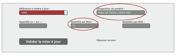 Récupérer les données MySql de référence choisie dans liste déroulante sur formulaire Php