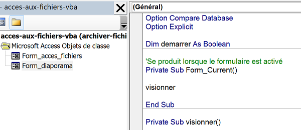 Variable publique en VBA Access, durée de vie globale