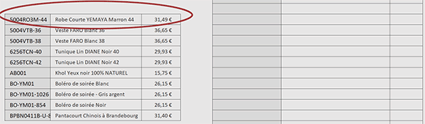 Tableaux Excel isolés sans ligne d-entête
