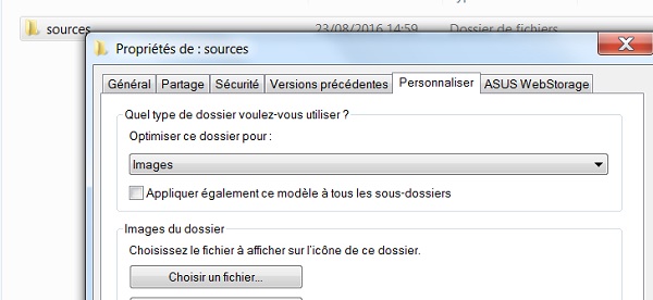 Personnaliser les propriétés et affichage des dossiers Windows