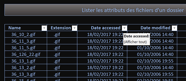 Liste des fichiers d-un dossier dans Excel