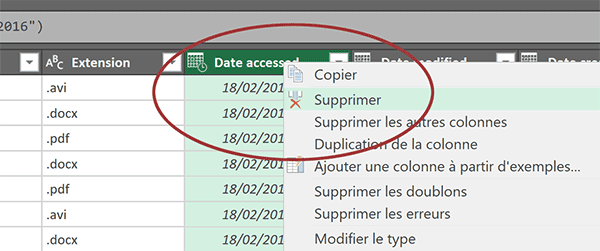 Trier les informations des fichiers à importer grâce à l-éditeur PowerQuery