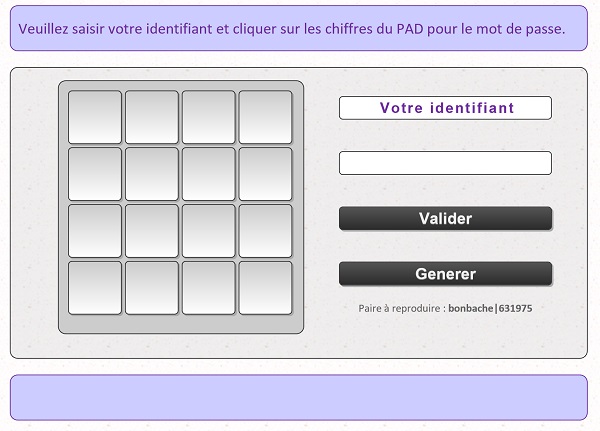 Structure Html pour page identification Web sécurisée pour empêcher saisie mot de passe