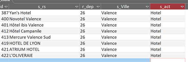 Extraction multicritère par requête Access