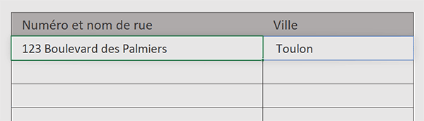 Extraire les informations placées avant et après le code postal par formule Excel