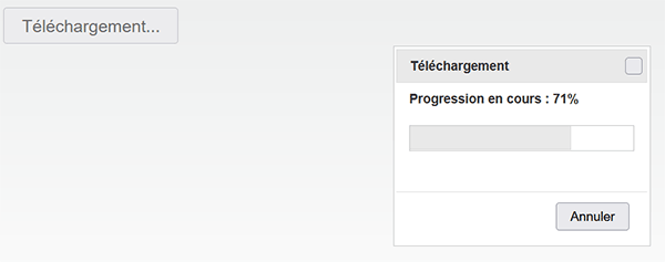 Barre de progression de téléchargement Javascript JQuery