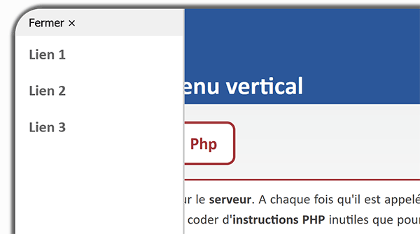 Barre de menu au-dessus des autres éléments Html par les styles Css