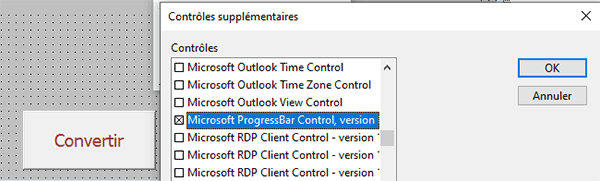 Ajouter un contrôle ProgressBar sur un formulaire VBA Word