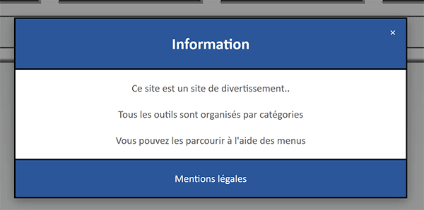 Boîte de dialogue Css avec effet opacité en arrière-plan de la page Html