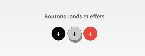 Effet de relief sur boutons Html par ombre portée au passage de la souris avec les styles Css