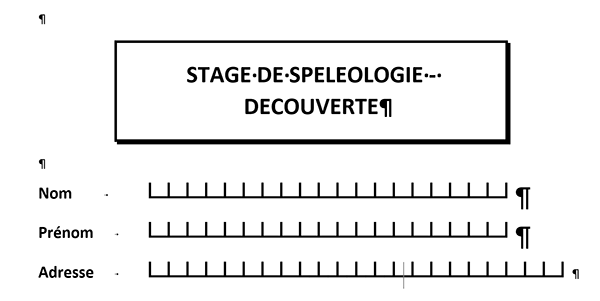 Dupliquer les peignes pour augmenter le nombre de cases écriture du bulletin de participation Word