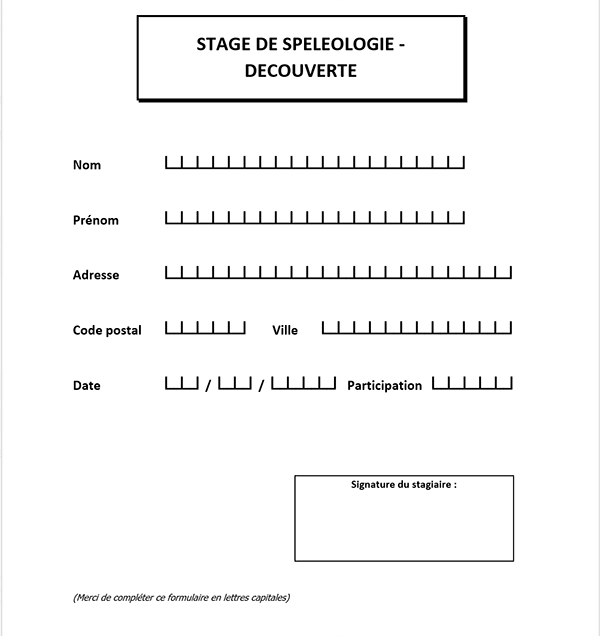 Modèle de bulletin de participation Word avec zones de formulaire par les peignes