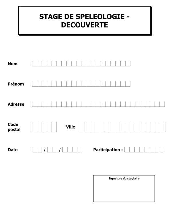 Modèle de bulletin de participation pour exercice Word