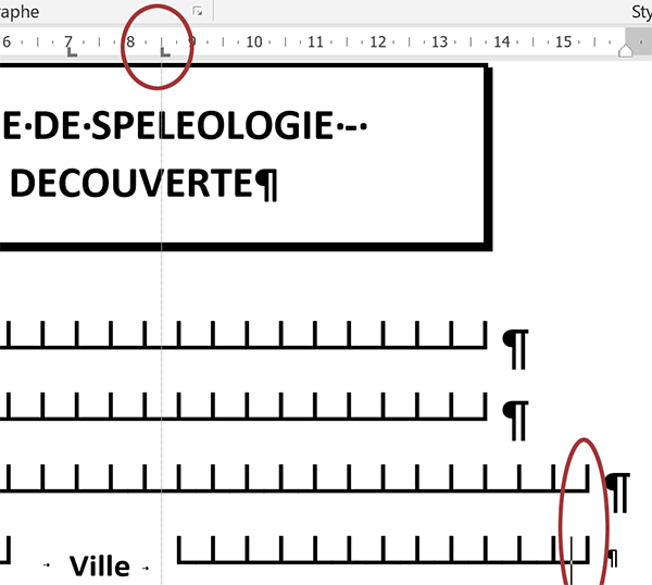 Ajuster fin alignements des peignes entre eux par un taquet de tabulation