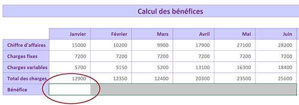 Présélectionner la plage de cellules du calcul pour reproduction automatique