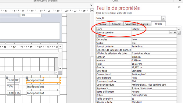 Champs calculés, création de formulaire