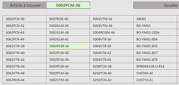 Isoler une référence au clic en VBA Excel