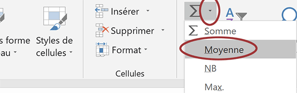 Fonction automatique pour calculer la moyenne dynamique avec Excel