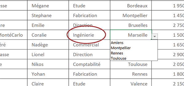 Listes déroulantes dépendantes intégrant automatiquement les nouveaux contenus reliés